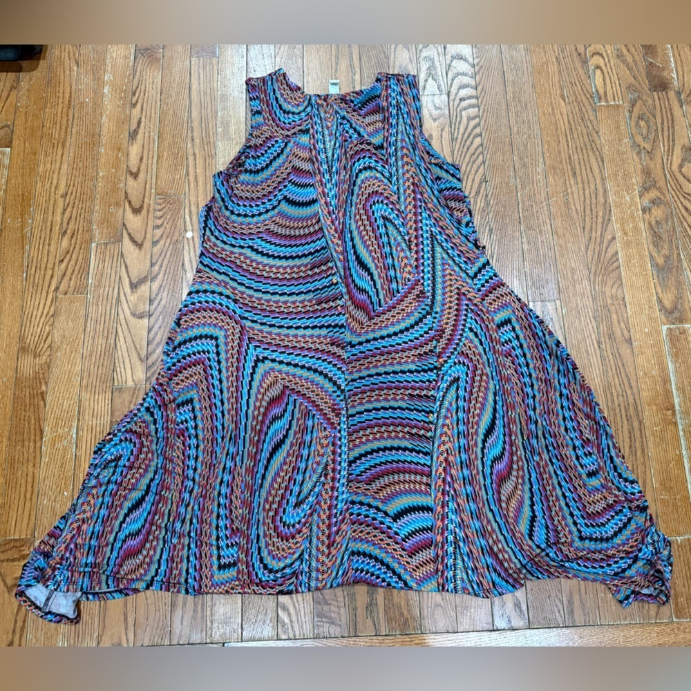 Emma & Michele Multicolor Swirl Dress - Picture 1 of 7